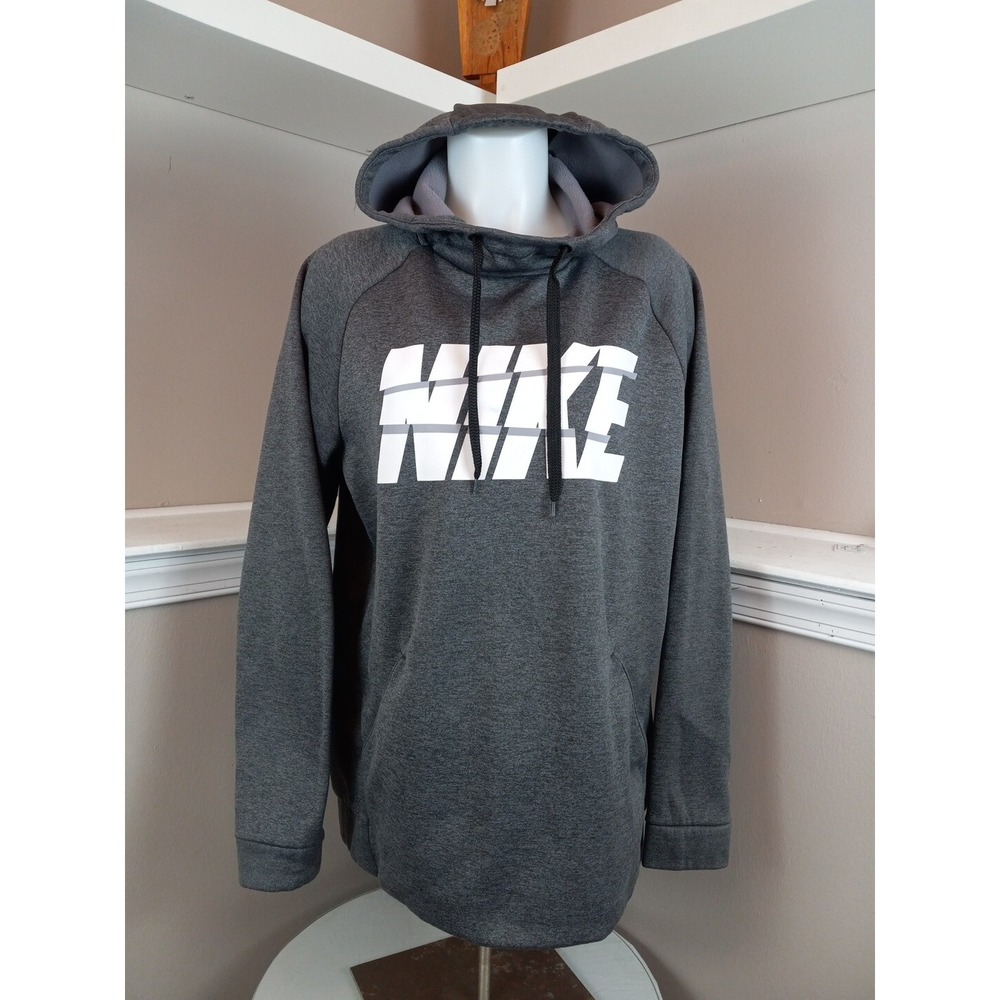 Nike Fit Womens Grey Long Sleeve Hoodie Sweatshirt Size Medium
